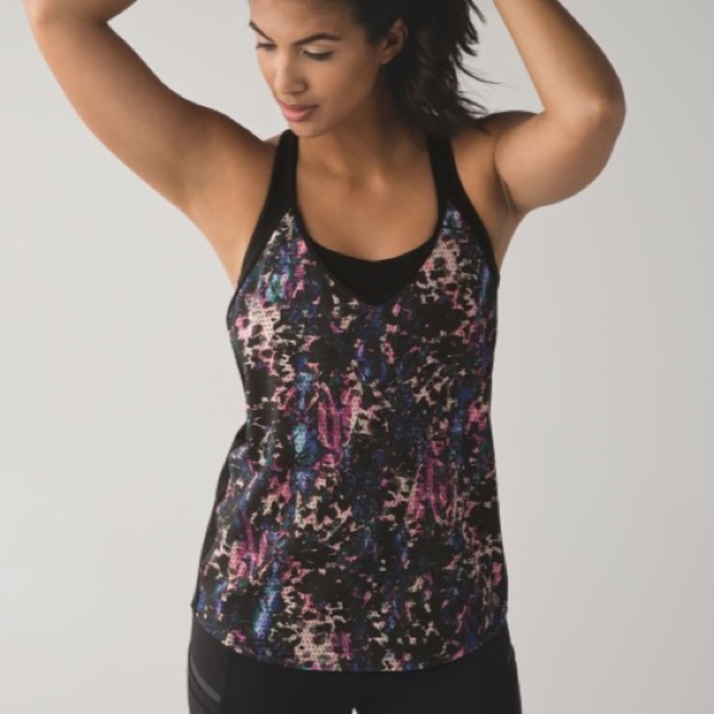 lululemon athletica Black Multicolor Tank Top